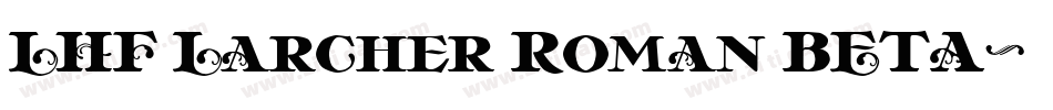 LHF Larcher Roman BETA字体转换